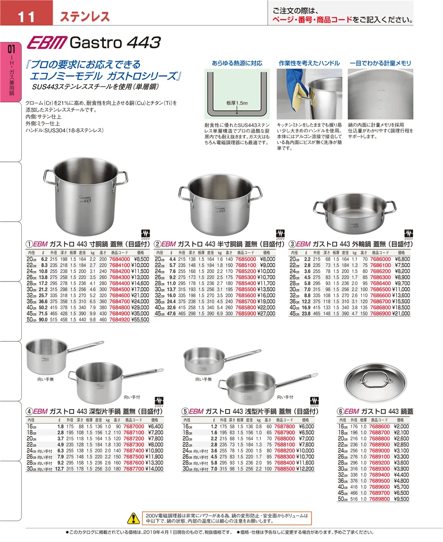 ＩＨ・ガス兼用鍋 ページ11
