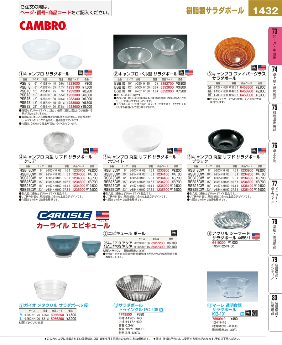 和・洋・中 食器 ページ1432