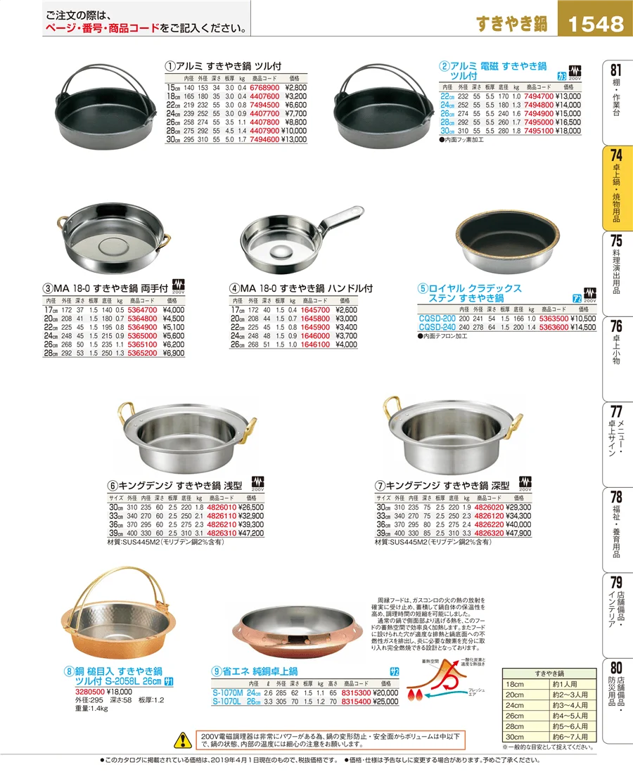卓上鍋・焼物用品 ページ1548