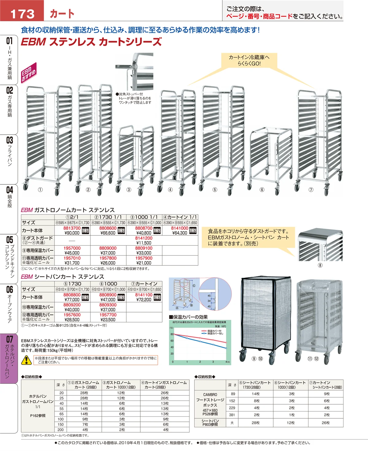 EBM業務用厨房用品カタログvol.19・ページ番号173・オーブンウェア