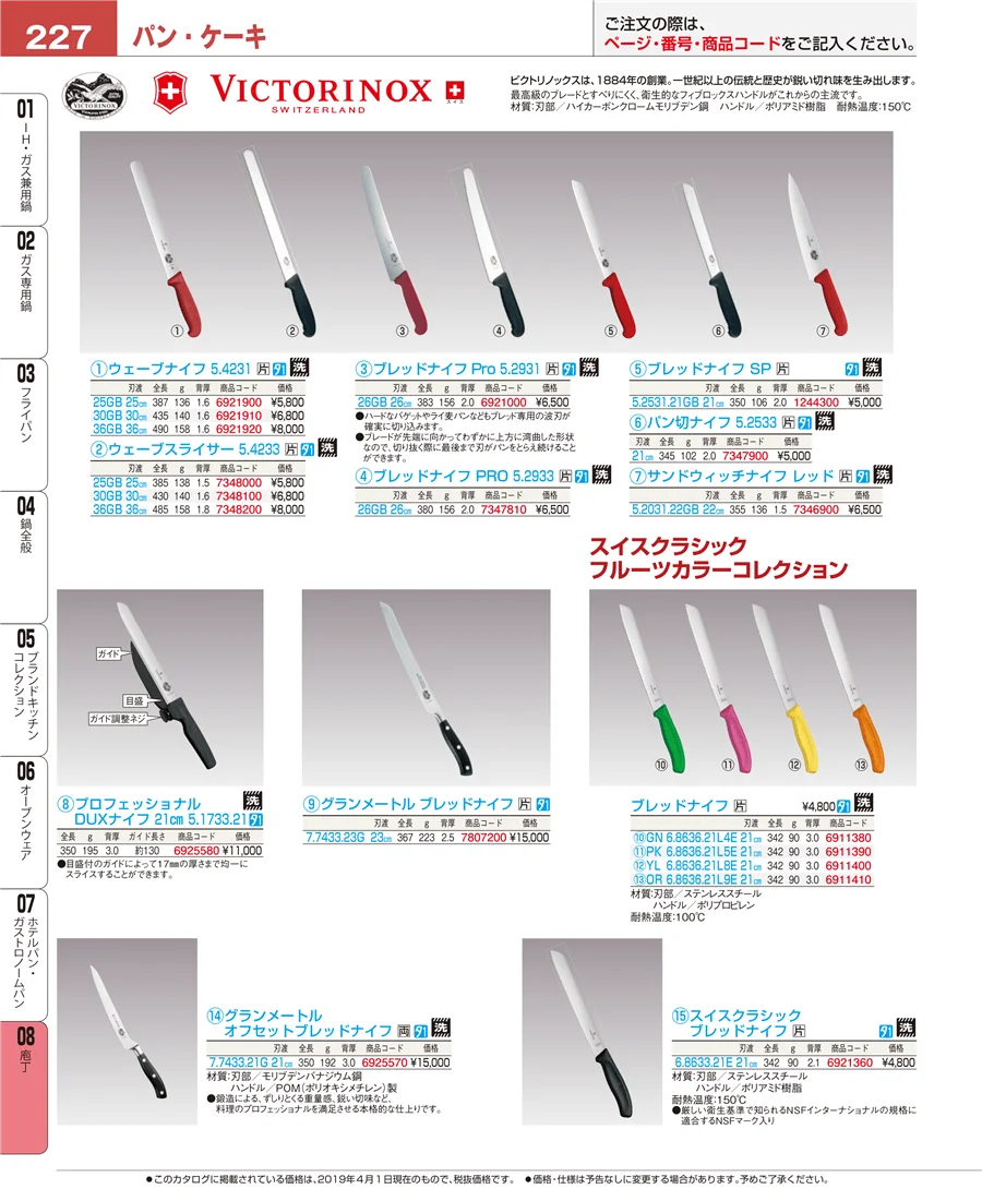 ホテルパン・ガストロノームパン ページ227
