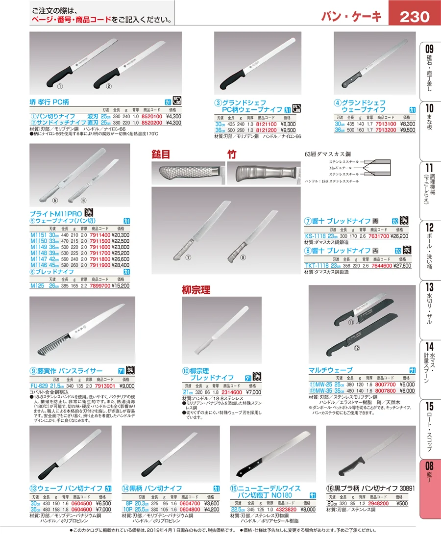ホテルパン・ガストロノームパン ページ230