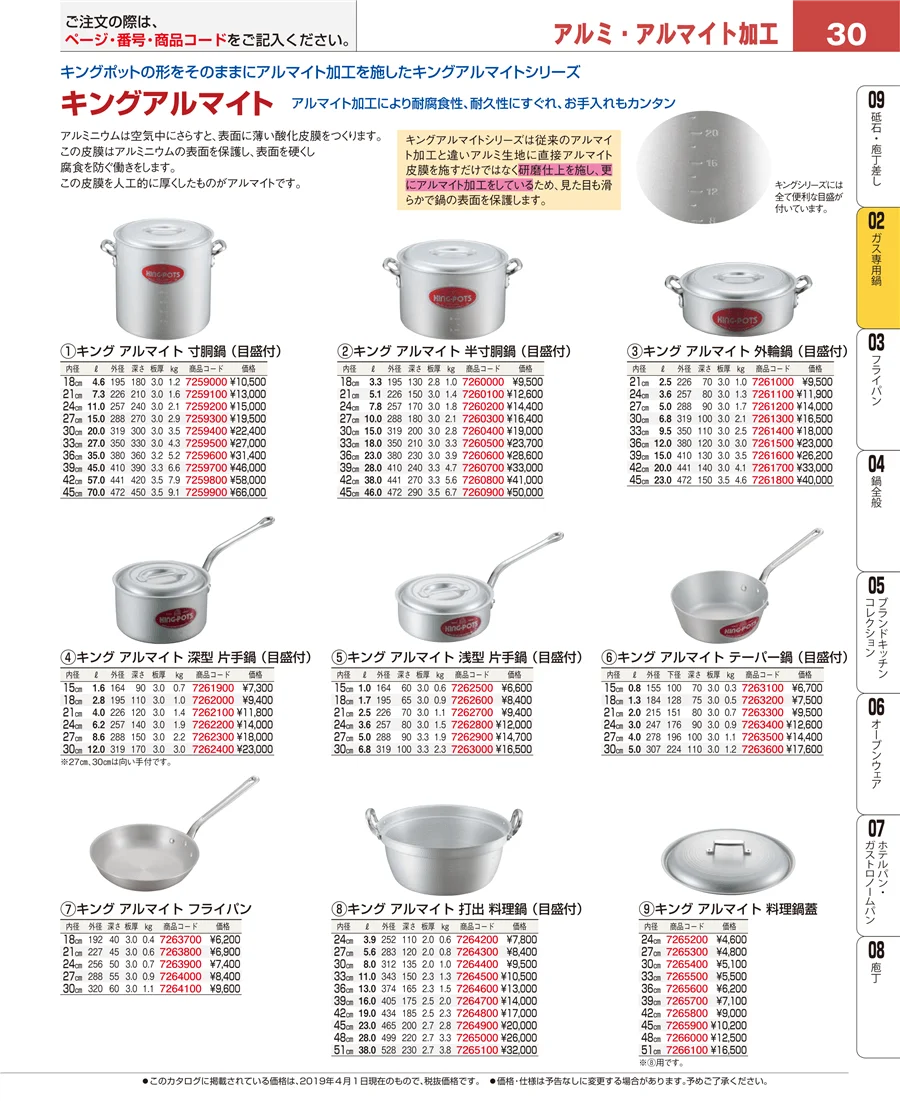 ＩＨ・ガス兼用鍋 ページ30