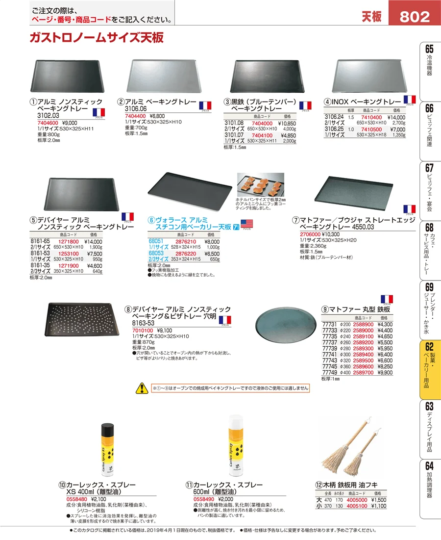 製菓・ベーカリー用品 ページ802