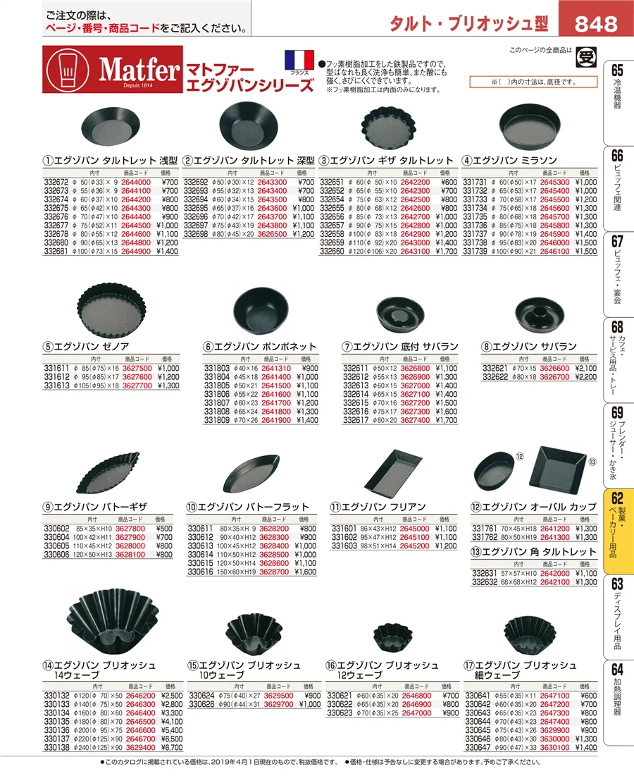 製菓・ベーカリー用品 ページ848