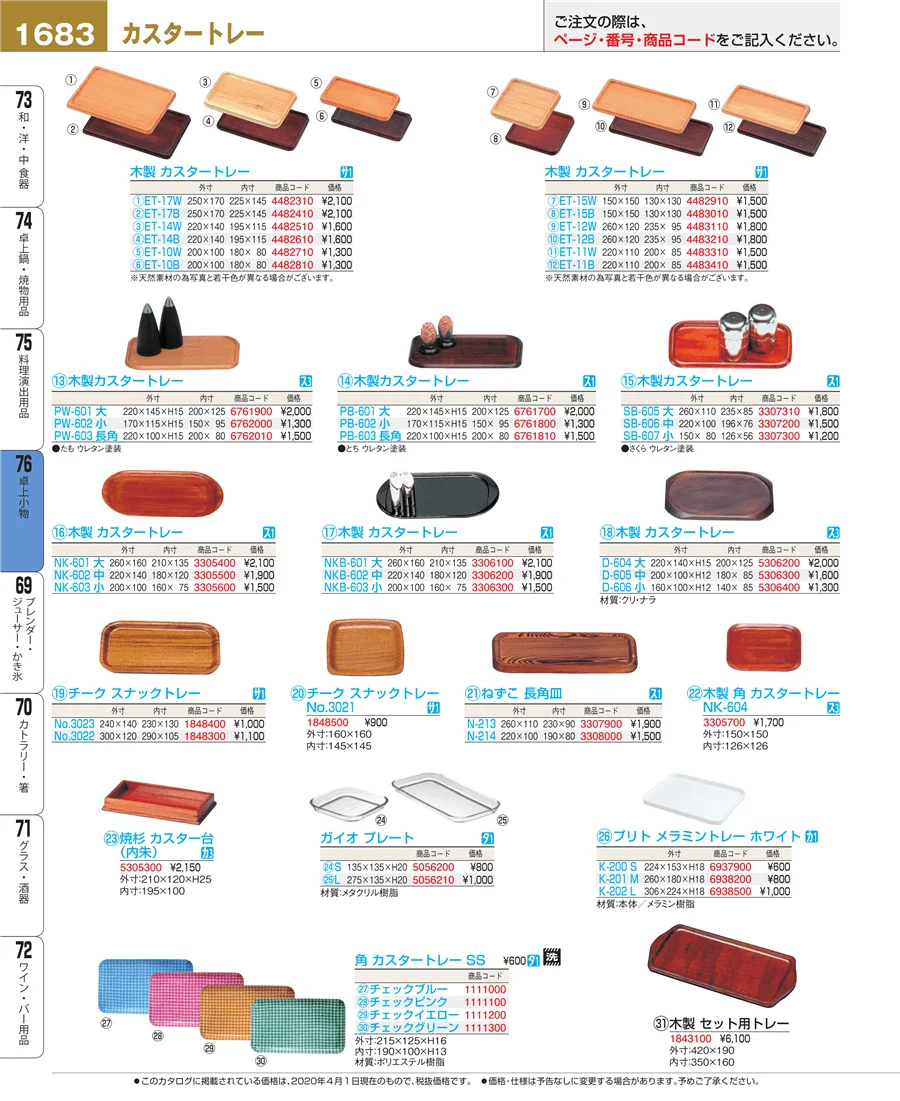 料理演出用品 ページ1683