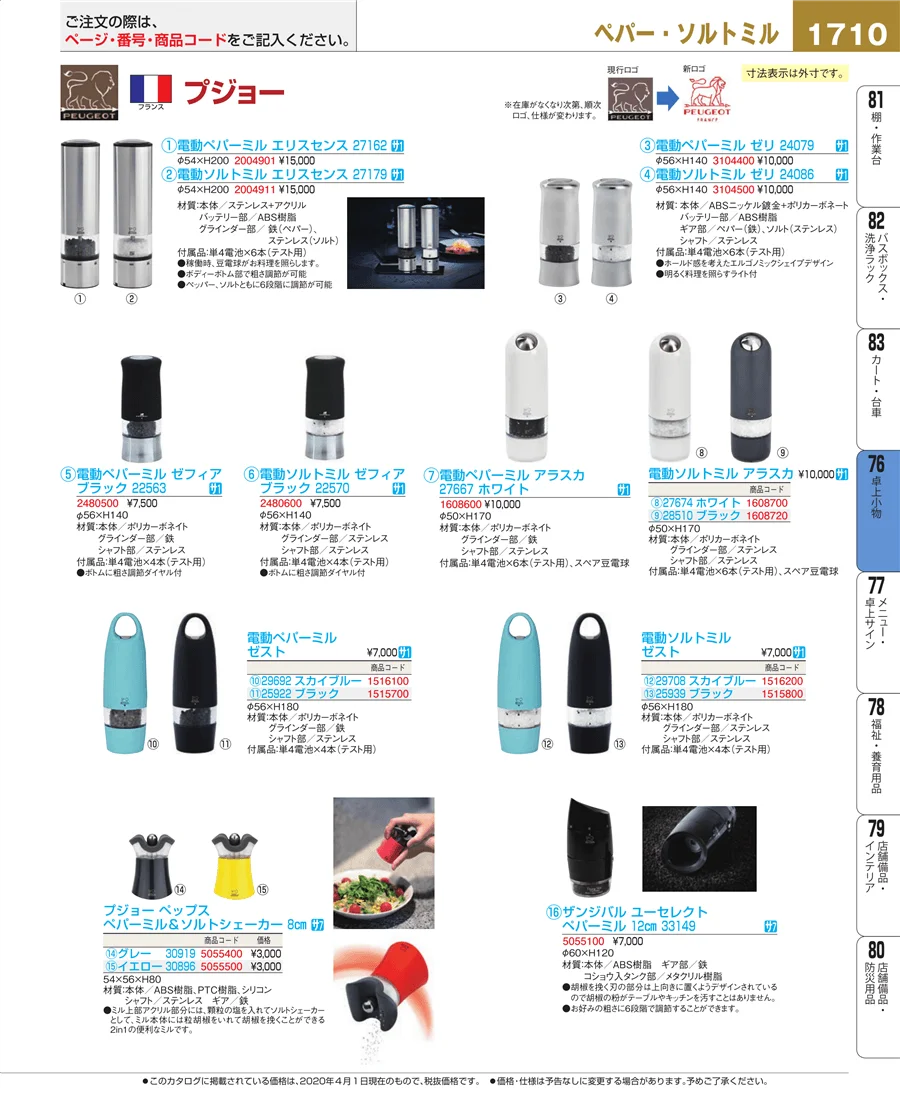 料理演出用品 ページ1710