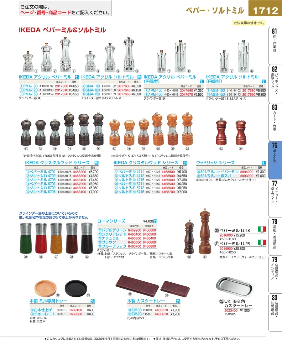 料理演出用品 ページ1712