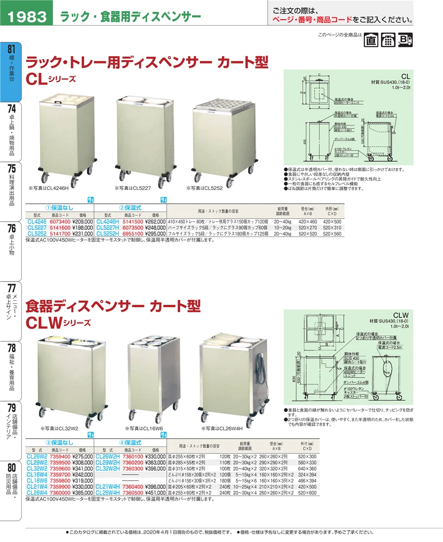 店舗備品・防災用品 ページ1983