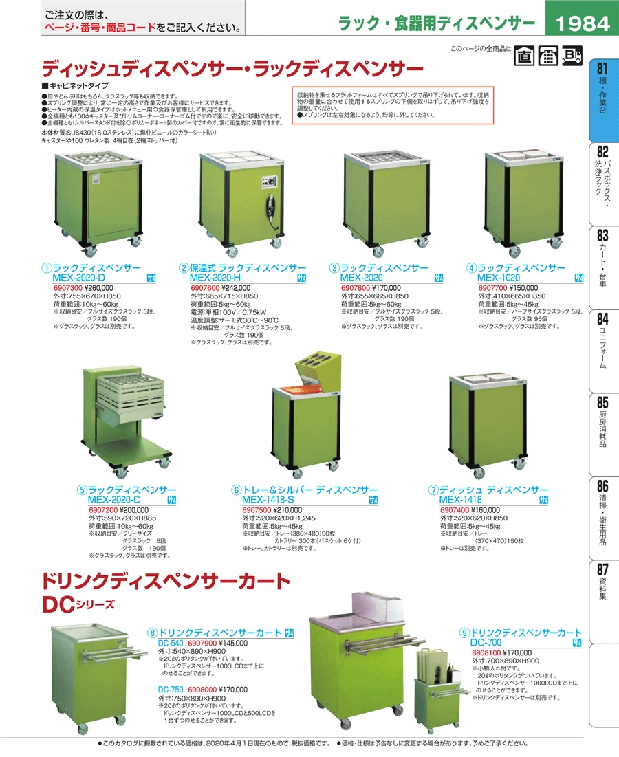 店舗備品・防災用品 ページ1984