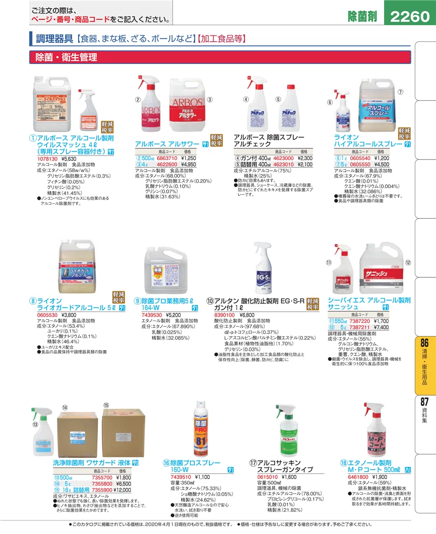 厨房消耗品 ページ2260