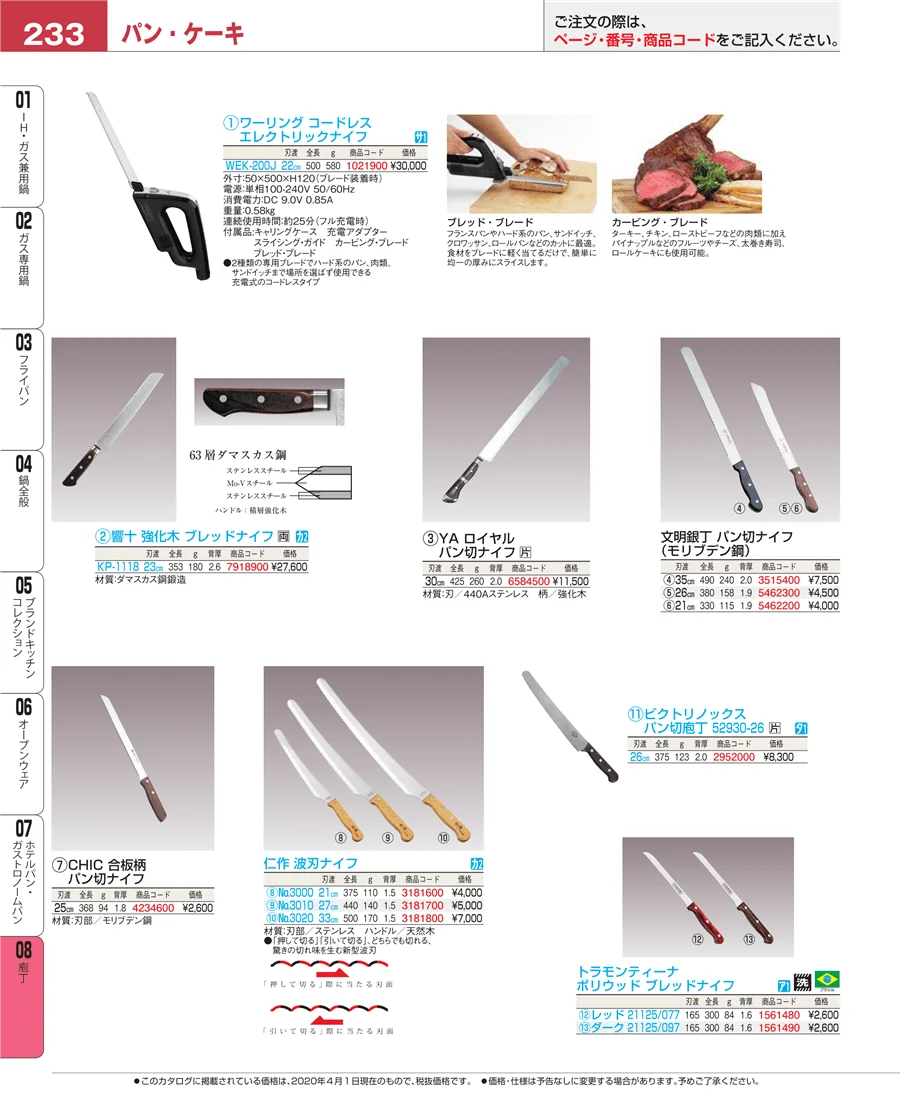 ホテルパン・ガストロノームパン ページ233