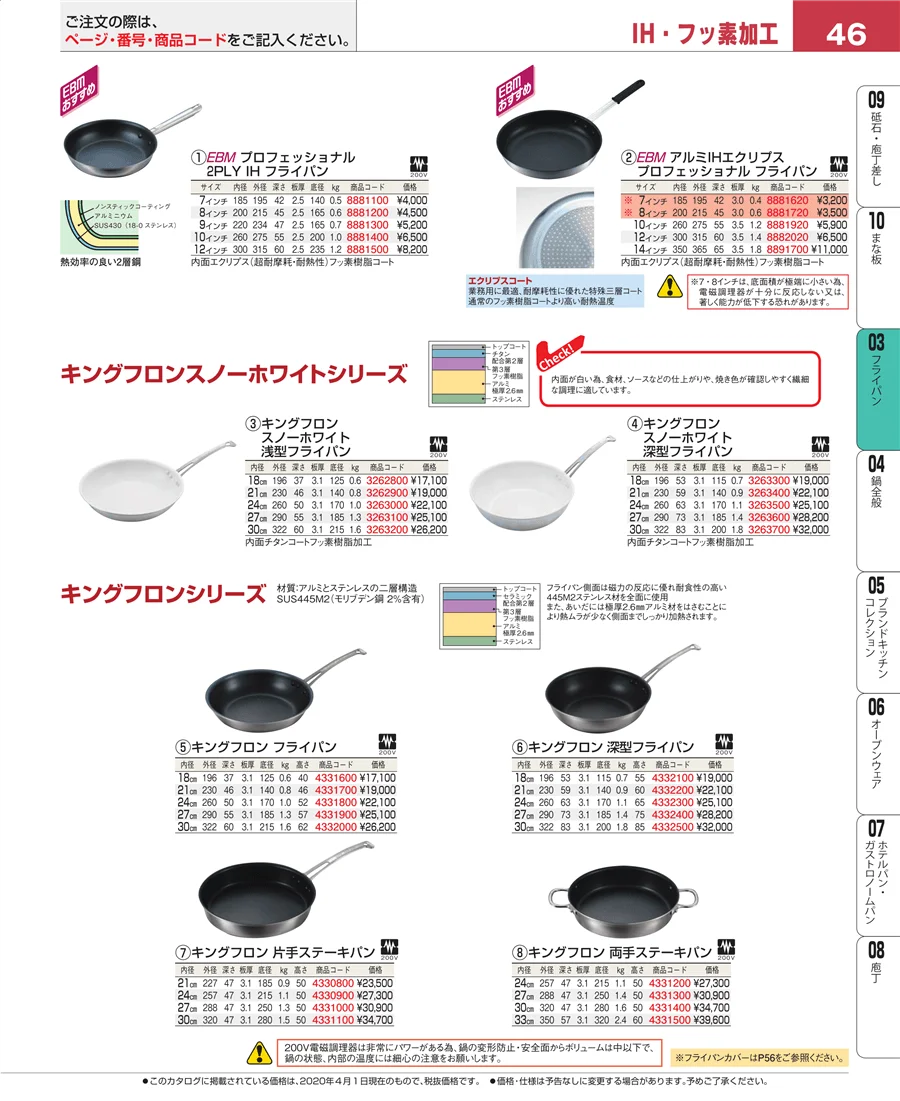 ガス専用鍋 ページ46