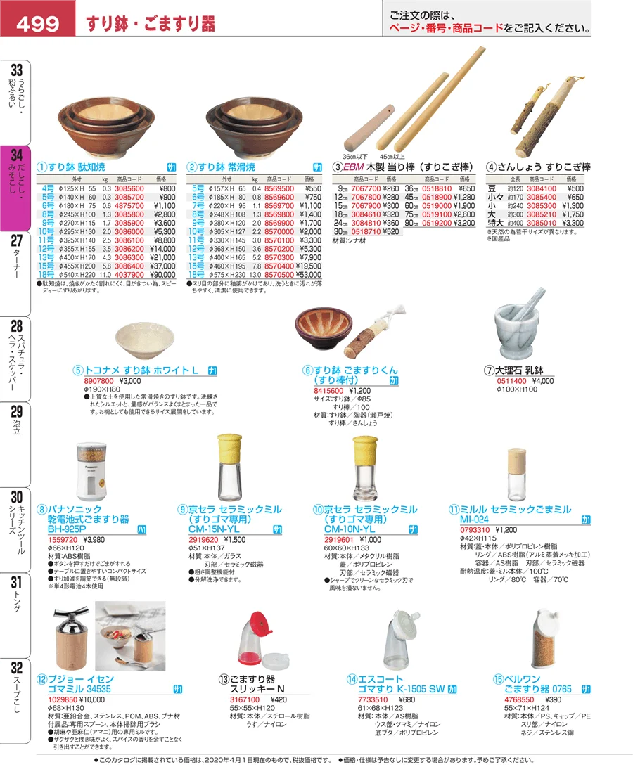 うらごし・粉ふるい ページ499