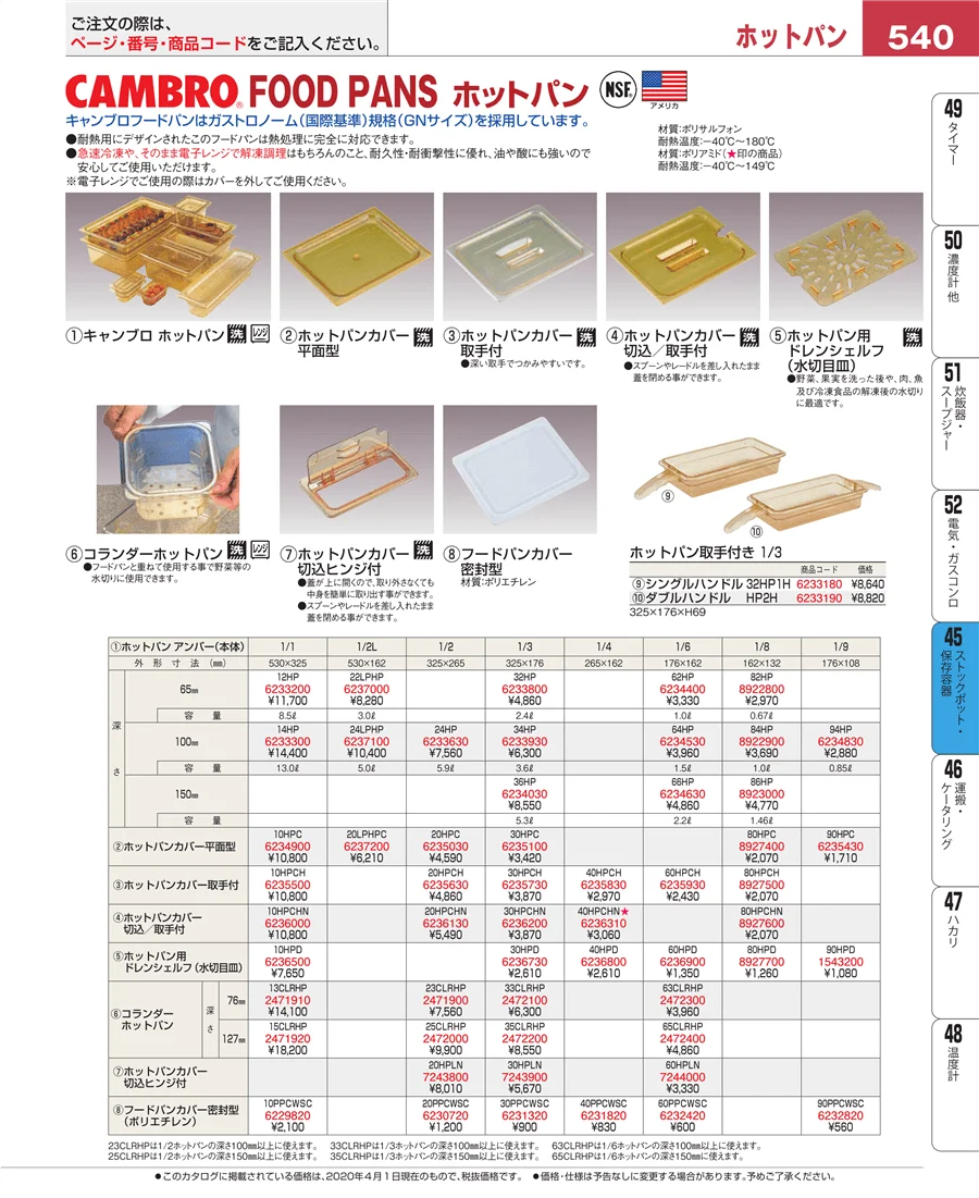 給食用スパテラ・すくい網・ひしゃく ページ540