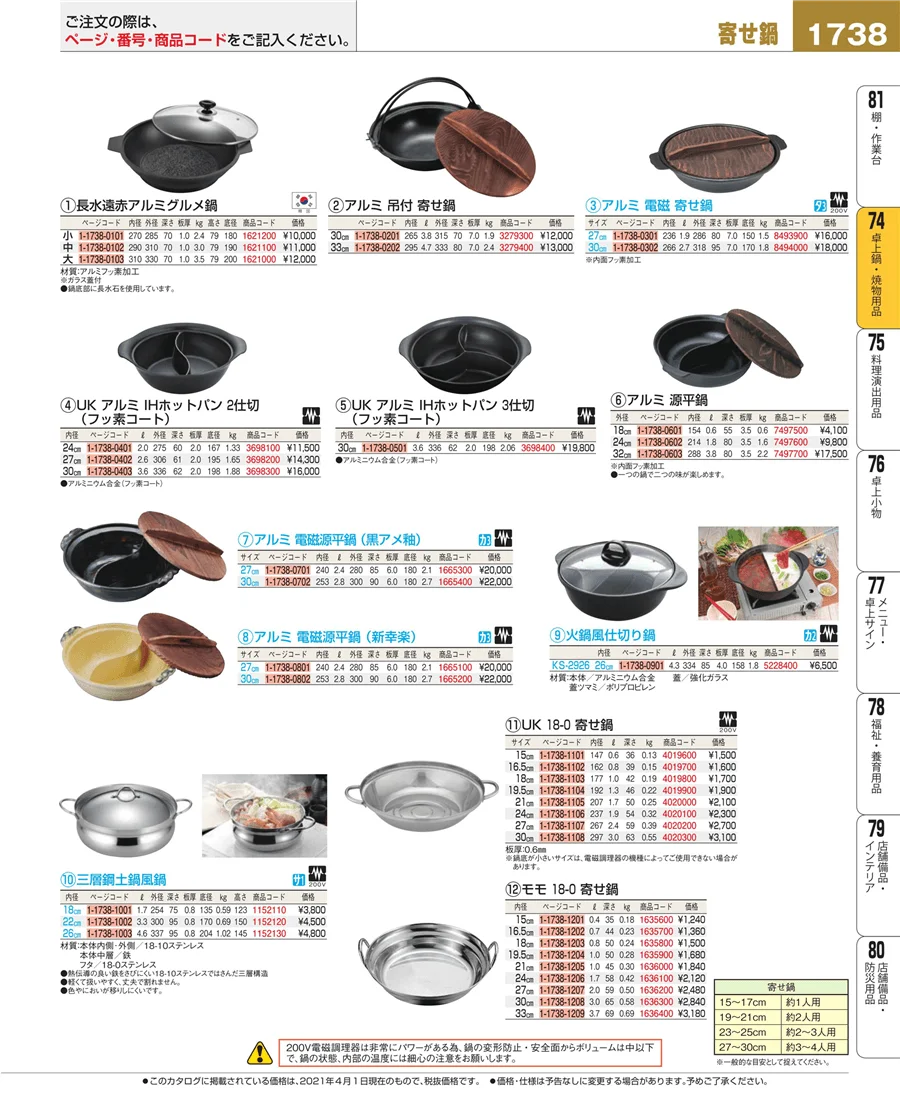 和・洋・中 食器 ページ1738