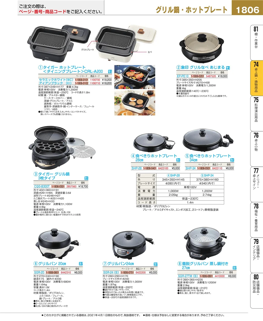 和・洋・中 食器 ページ1806