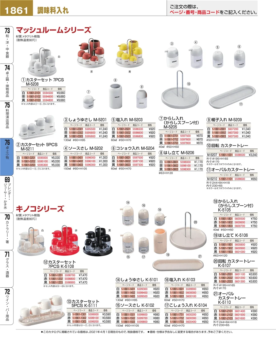 料理演出用品 ページ1861