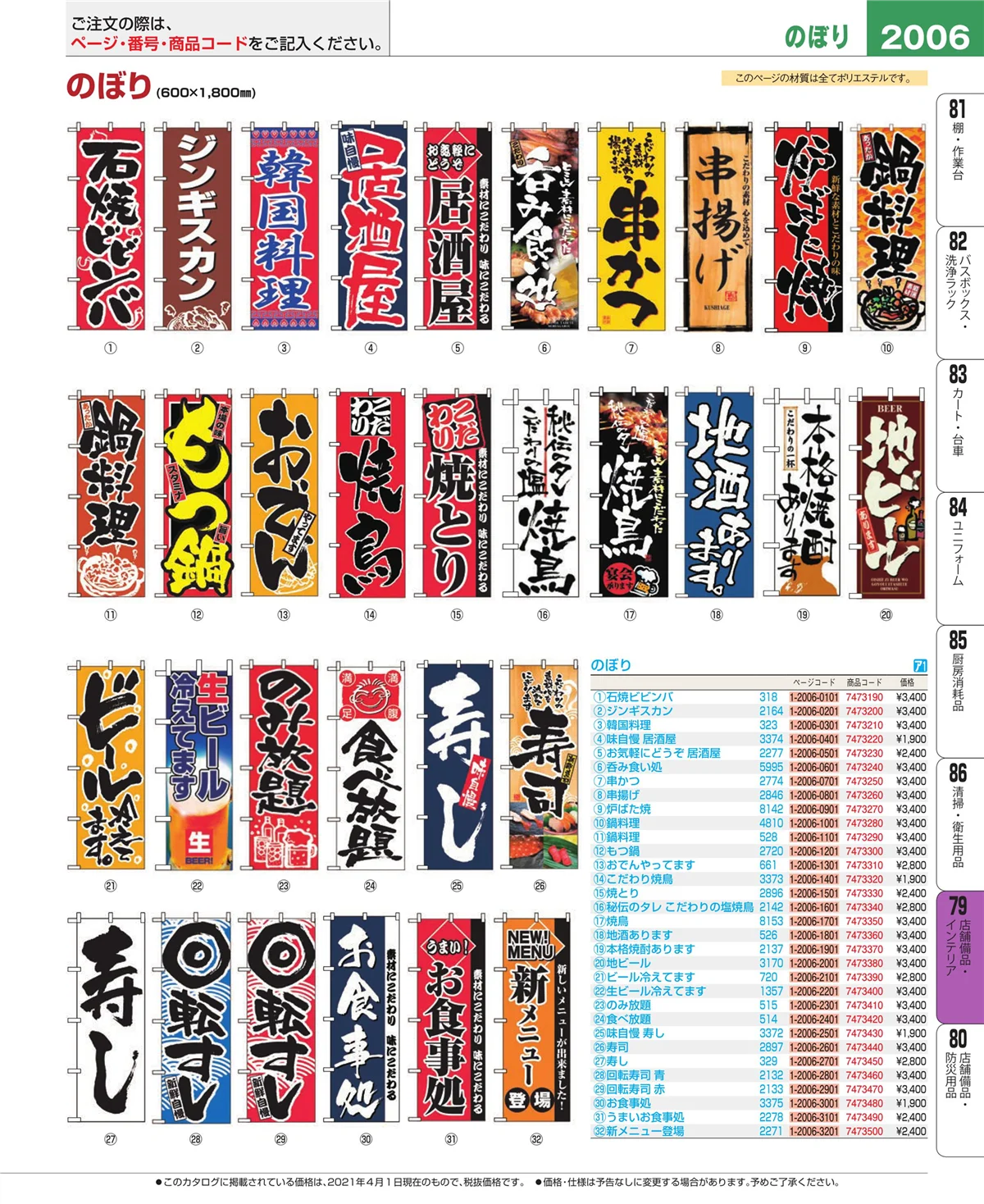 EBM業務用厨房用品カタログvol.21・ページ番号2006・福祉・養育用品