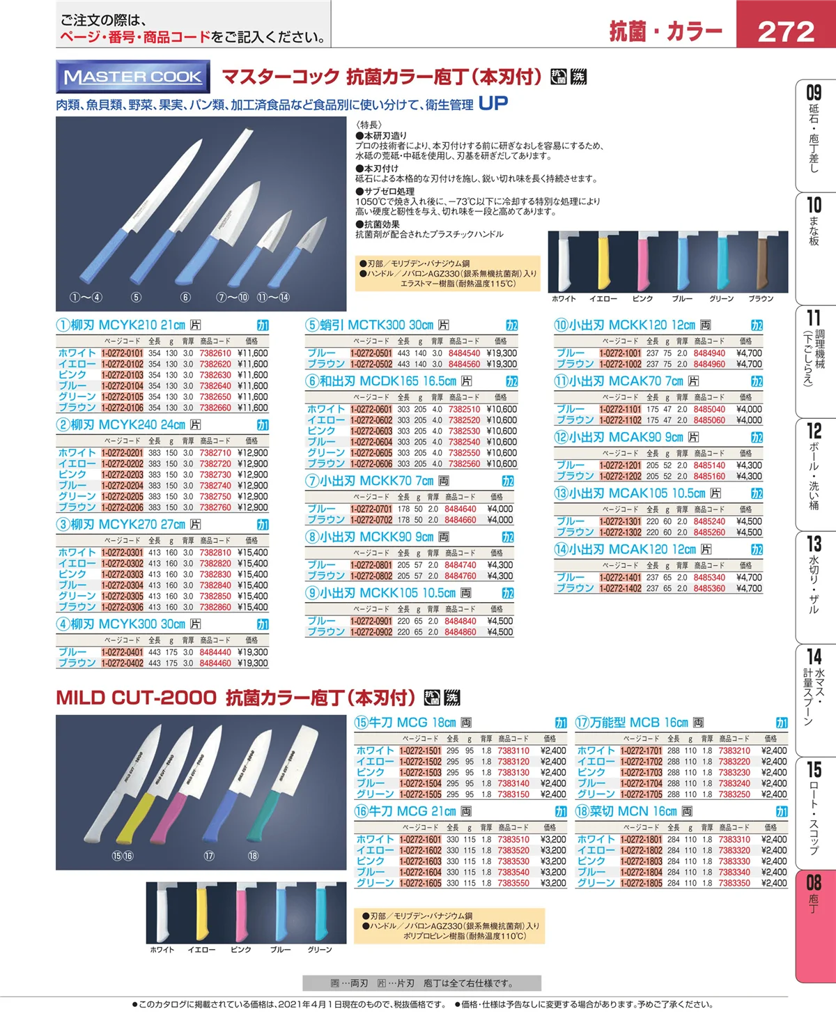 EBM業務用厨房用品カタログvol.21・ページ番号272・ホテルパン・ガストロノームパン