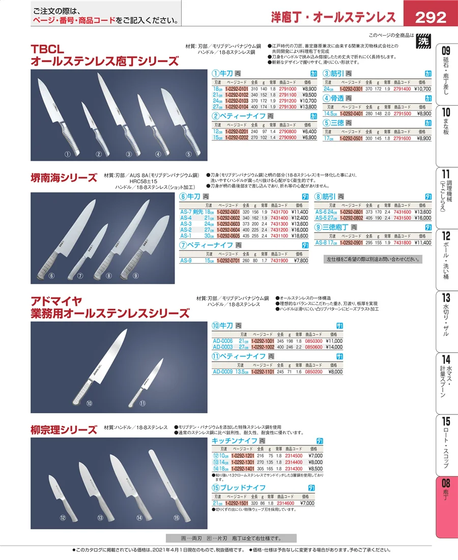 ホテルパン・ガストロノームパン ページ292