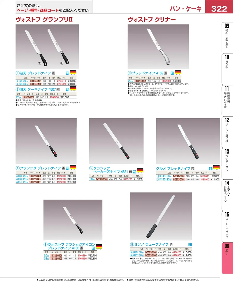 ホテルパン・ガストロノームパン ページ322