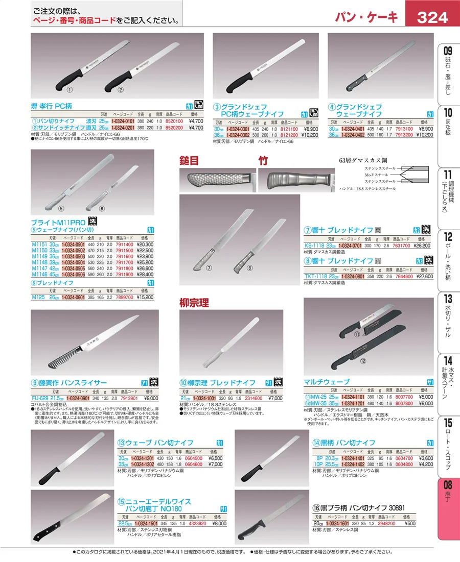 ホテルパン・ガストロノームパン ページ324