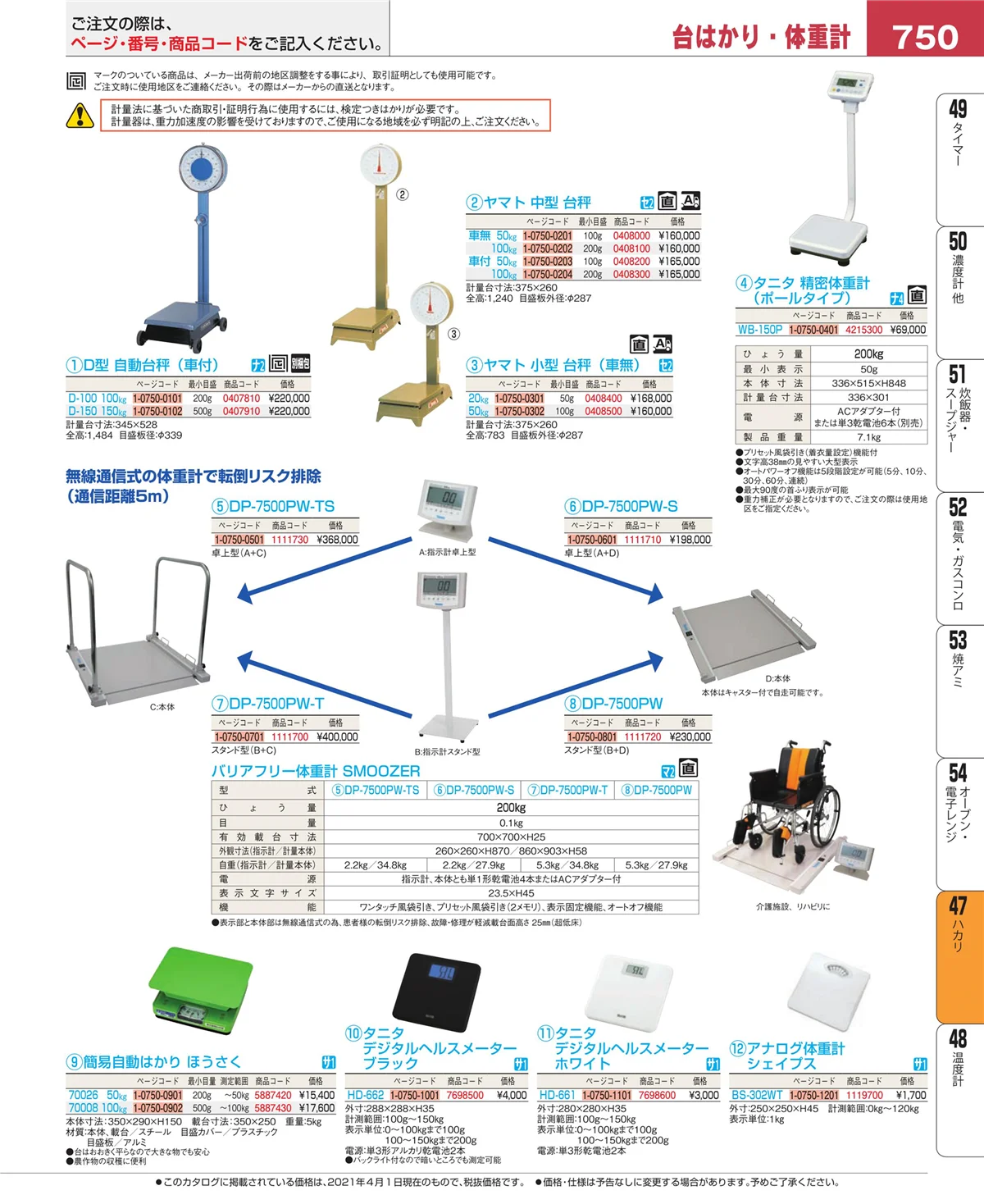 EBM業務用厨房用品カタログvol.21・ページ番号750・運搬・ケータリング