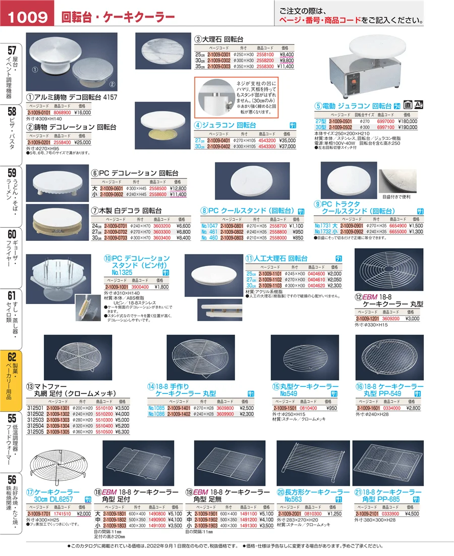 すし・蒸し器・セイロ類 ページ1009