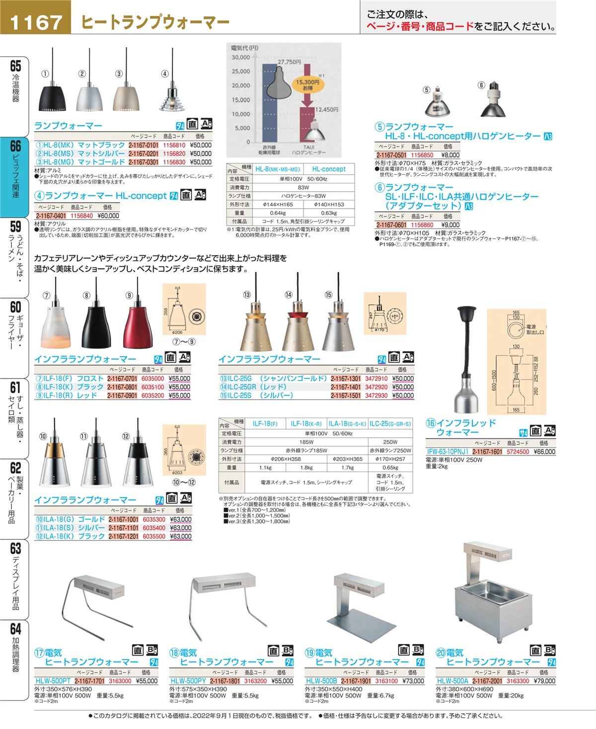 EBM業務用厨房用品カタログvol.22・ページ番号1167・冷温機器