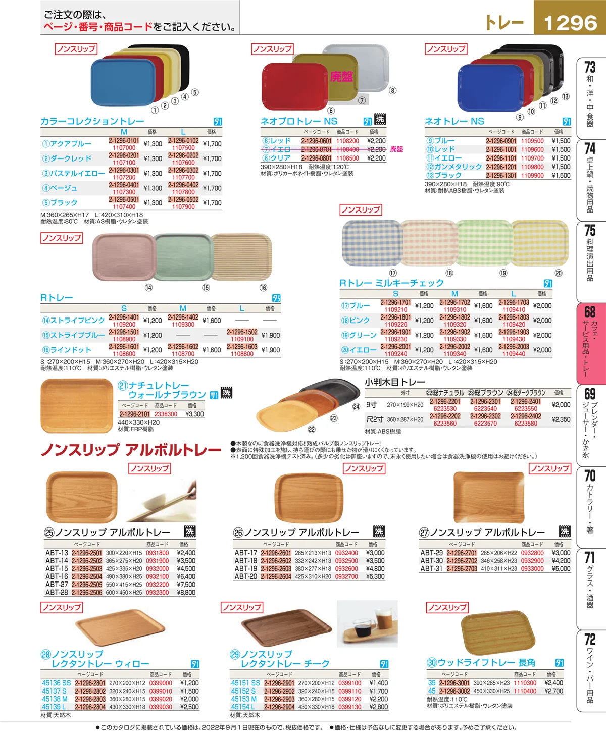 EBM業務用厨房用品カタログvol.22・ページ番号1296・ビュッフェ・宴会