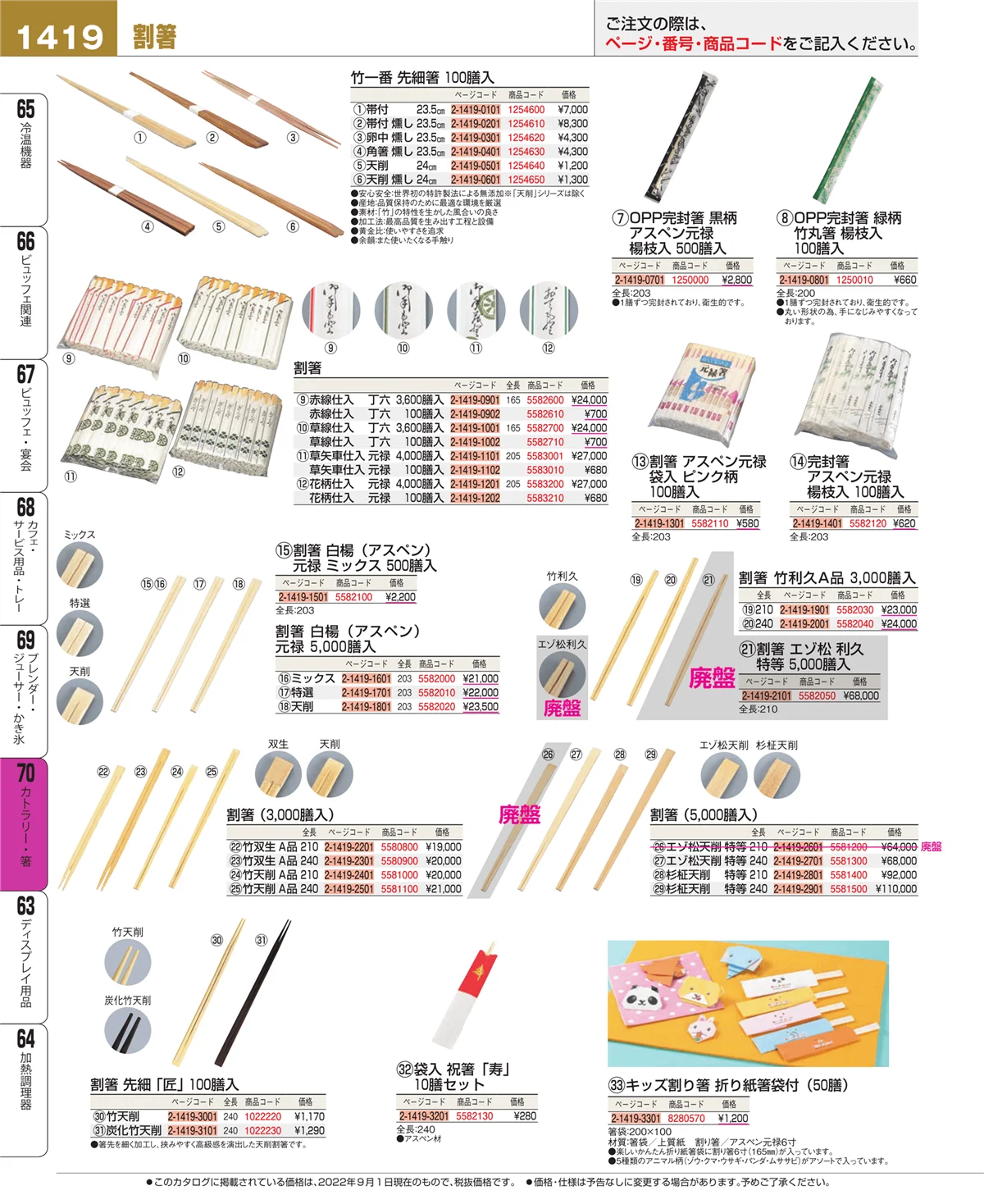 EBM業務用厨房用品カタログvol.22・ページ番号1419・ブレンダー・ジューサー・かき氷