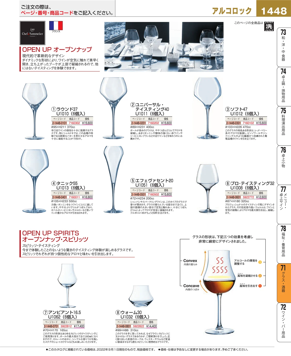EBM業務用厨房用品カタログvol.22・ページ番号1448・カトラリー・箸