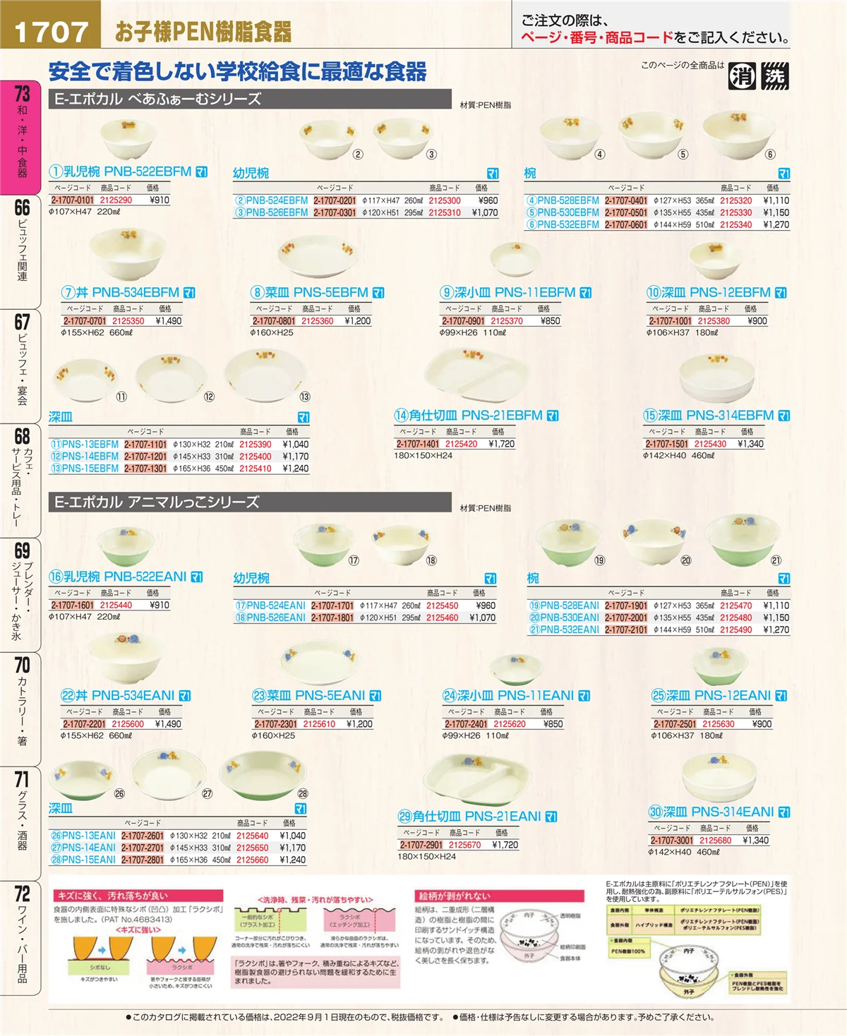EBM業務用厨房用品カタログvol.22・ページ番号1707・ワイン・バー用品