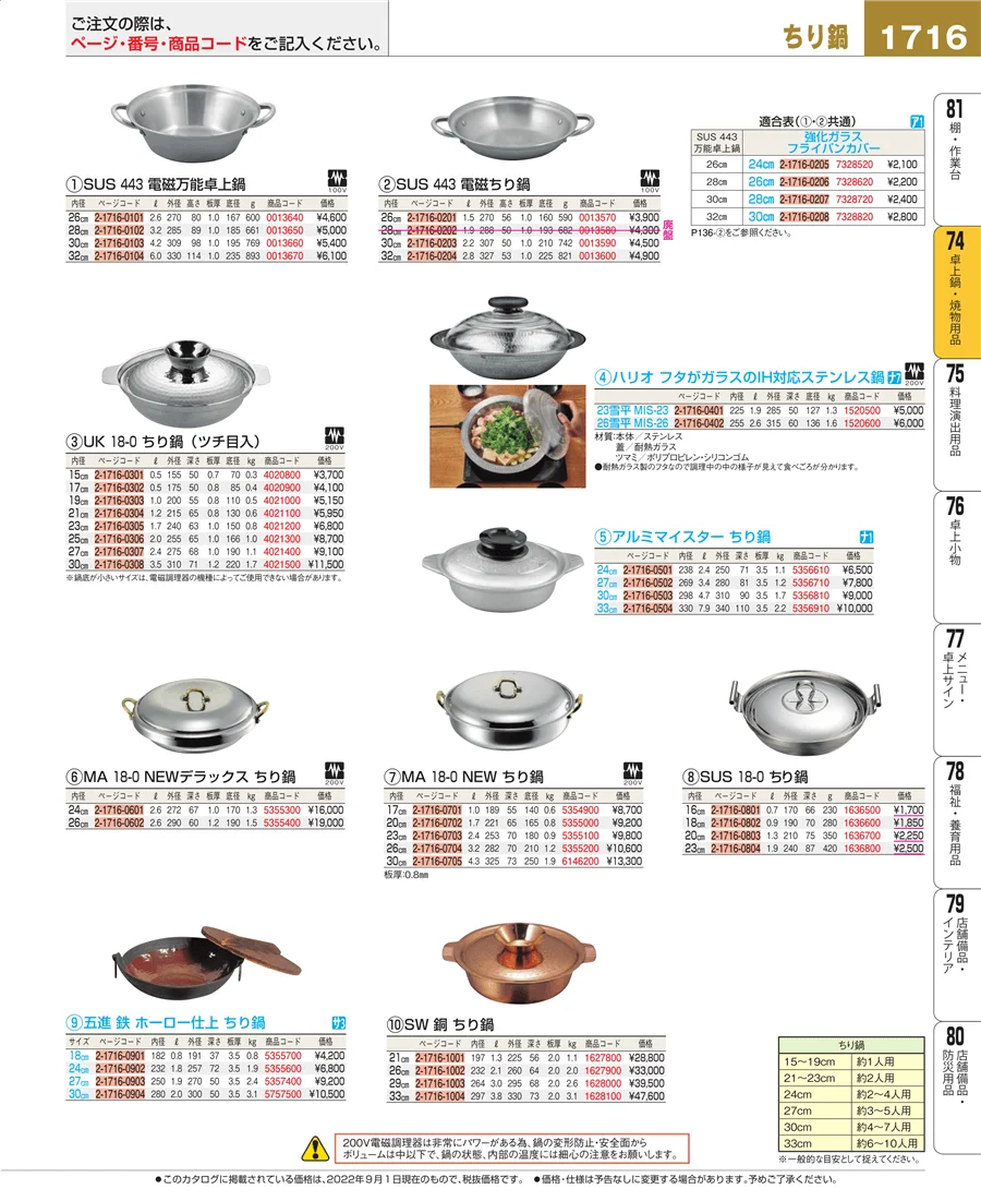 和・洋・中 食器 ページ1716