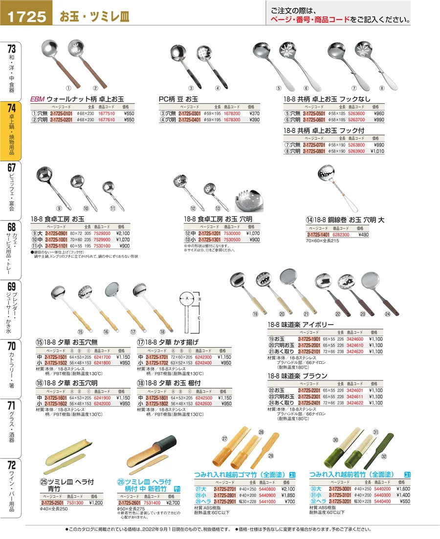 和・洋・中 食器 ページ1725