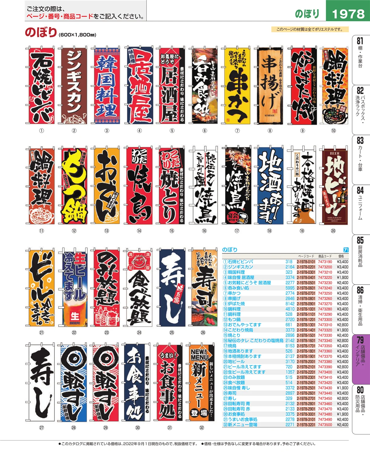 EBM業務用厨房用品カタログvol.22・ページ番号1978・福祉・養育用品