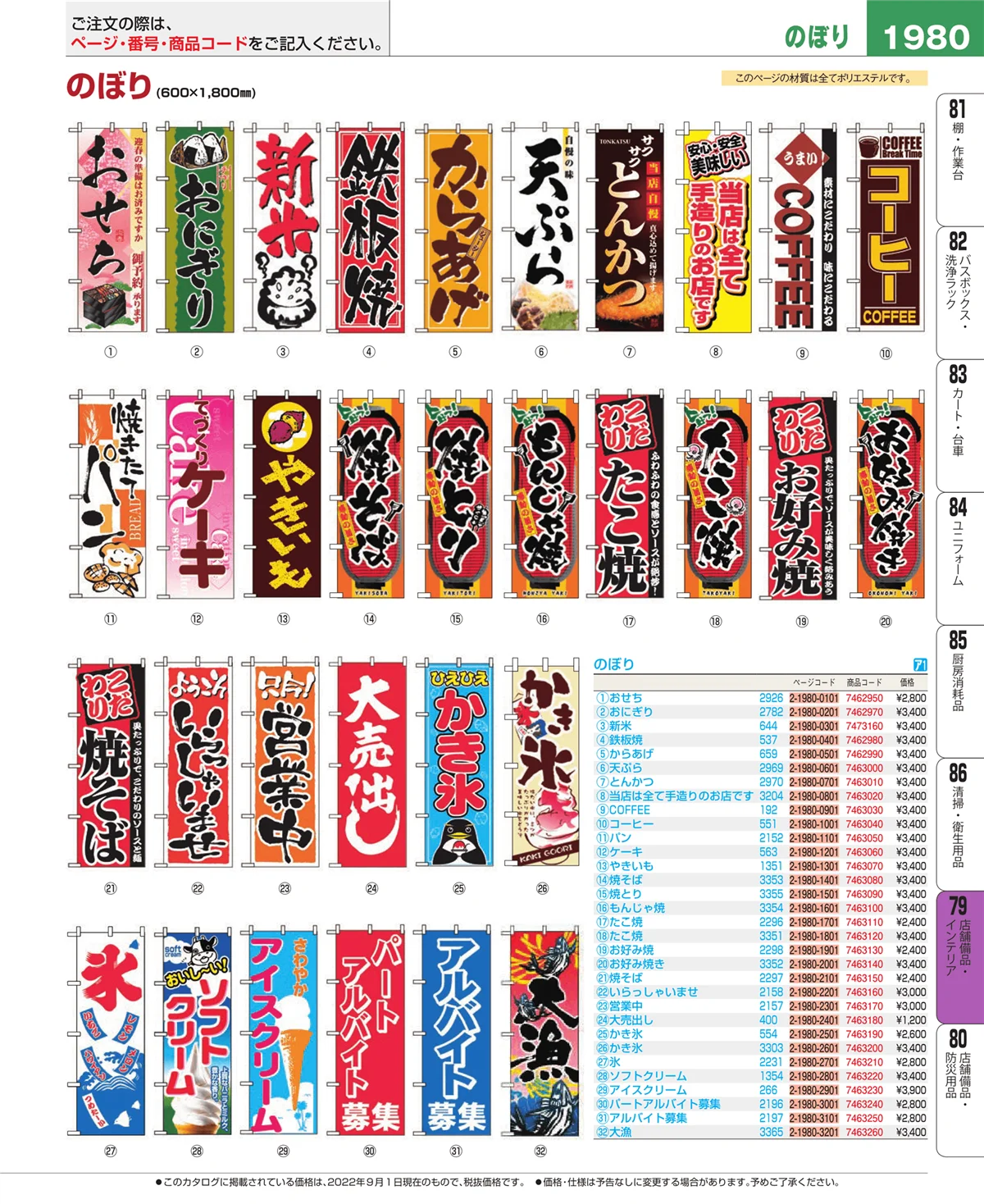 EBM業務用厨房用品カタログvol.22・ページ番号1980・福祉・養育用品