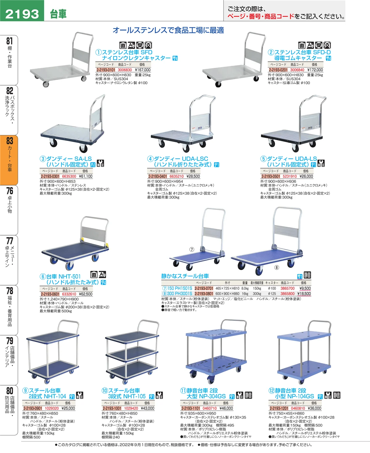 EBM業務用厨房用品カタログvol.22・ページ番号2193・バスボックス・洗浄ラック