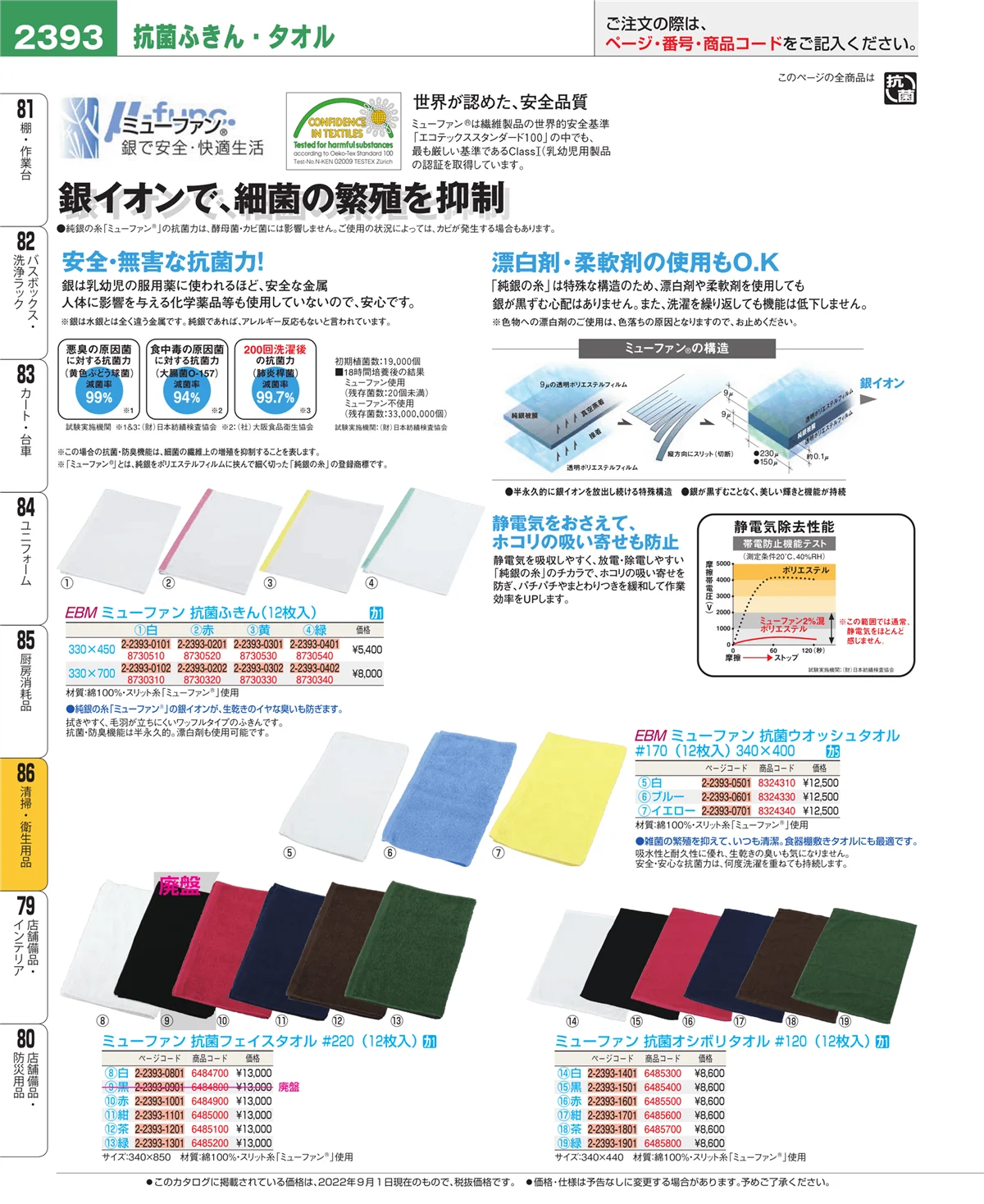 EBM業務用厨房用品カタログvol.22・ページ番号2393・厨房消耗品
