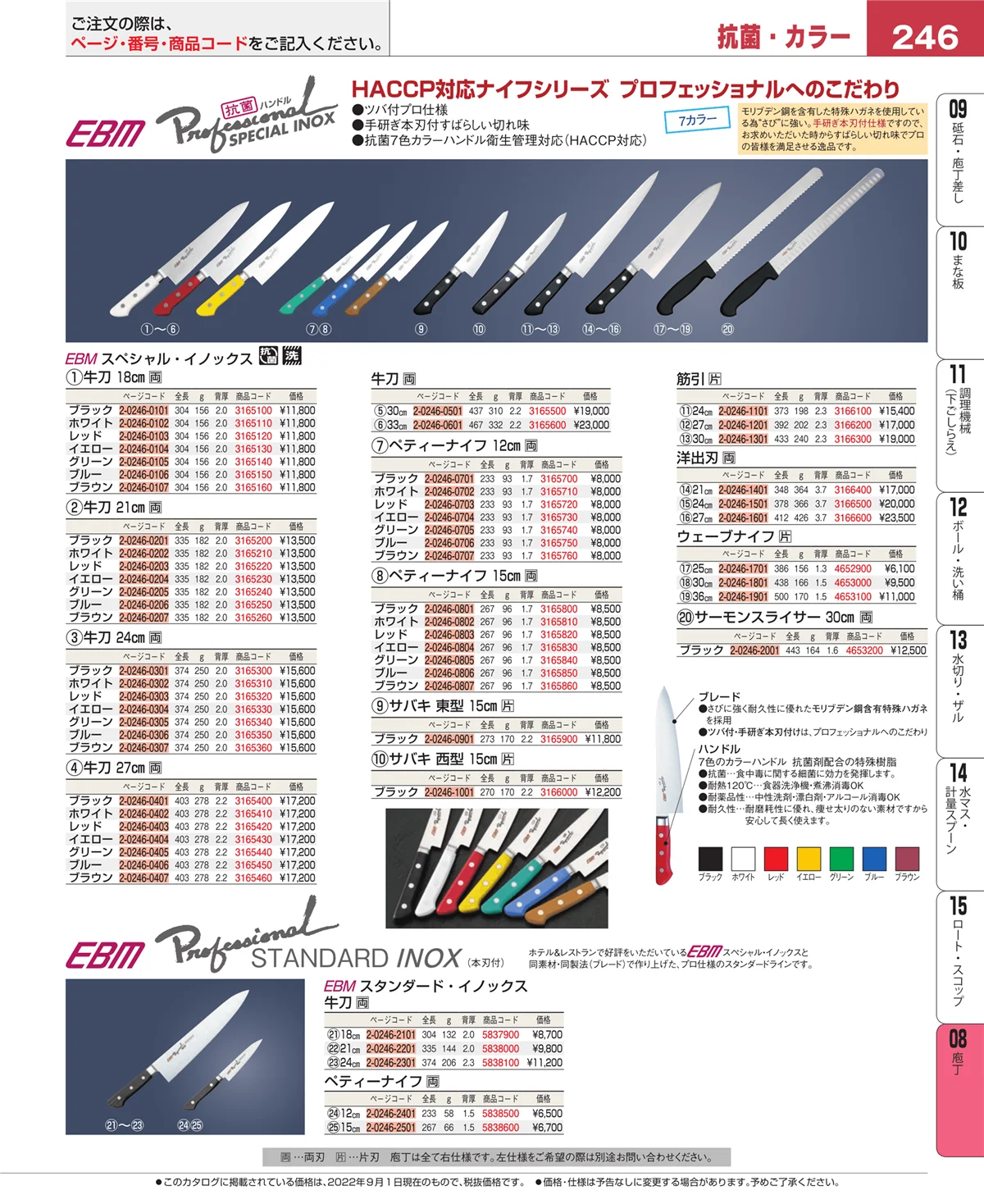 EBM業務用厨房用品カタログvol.22・ページ番号246・ホテルパン・ガストロノームパン