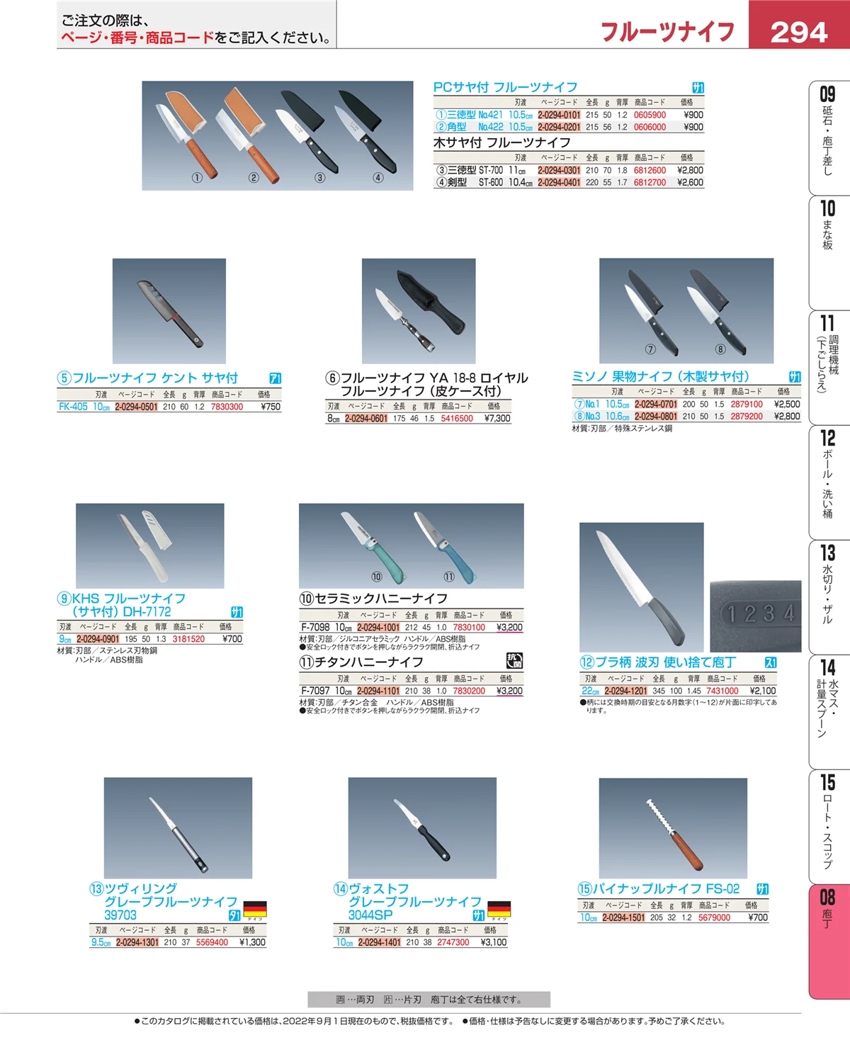 EBM業務用厨房用品カタログvol.22・ページ番号294・ホテルパン・ガストロノームパン