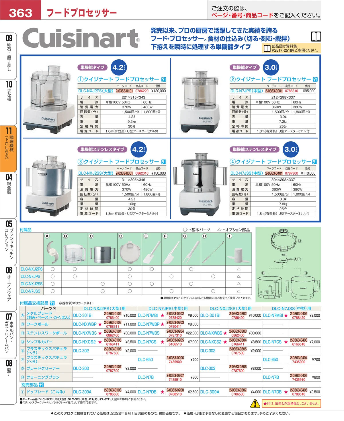 EBM業務用厨房用品カタログvol.22・ページ番号363・まな板