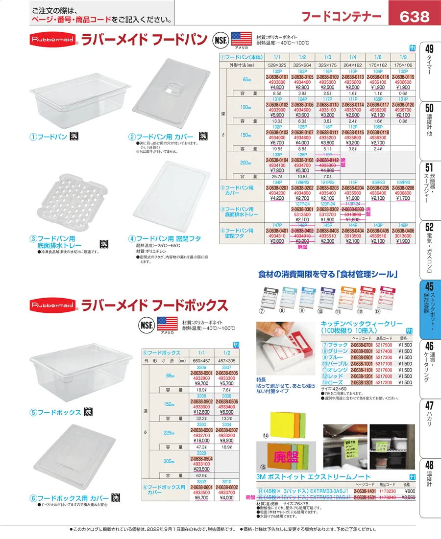 給食用スパテラ・すくい網・ひしゃく ページ638