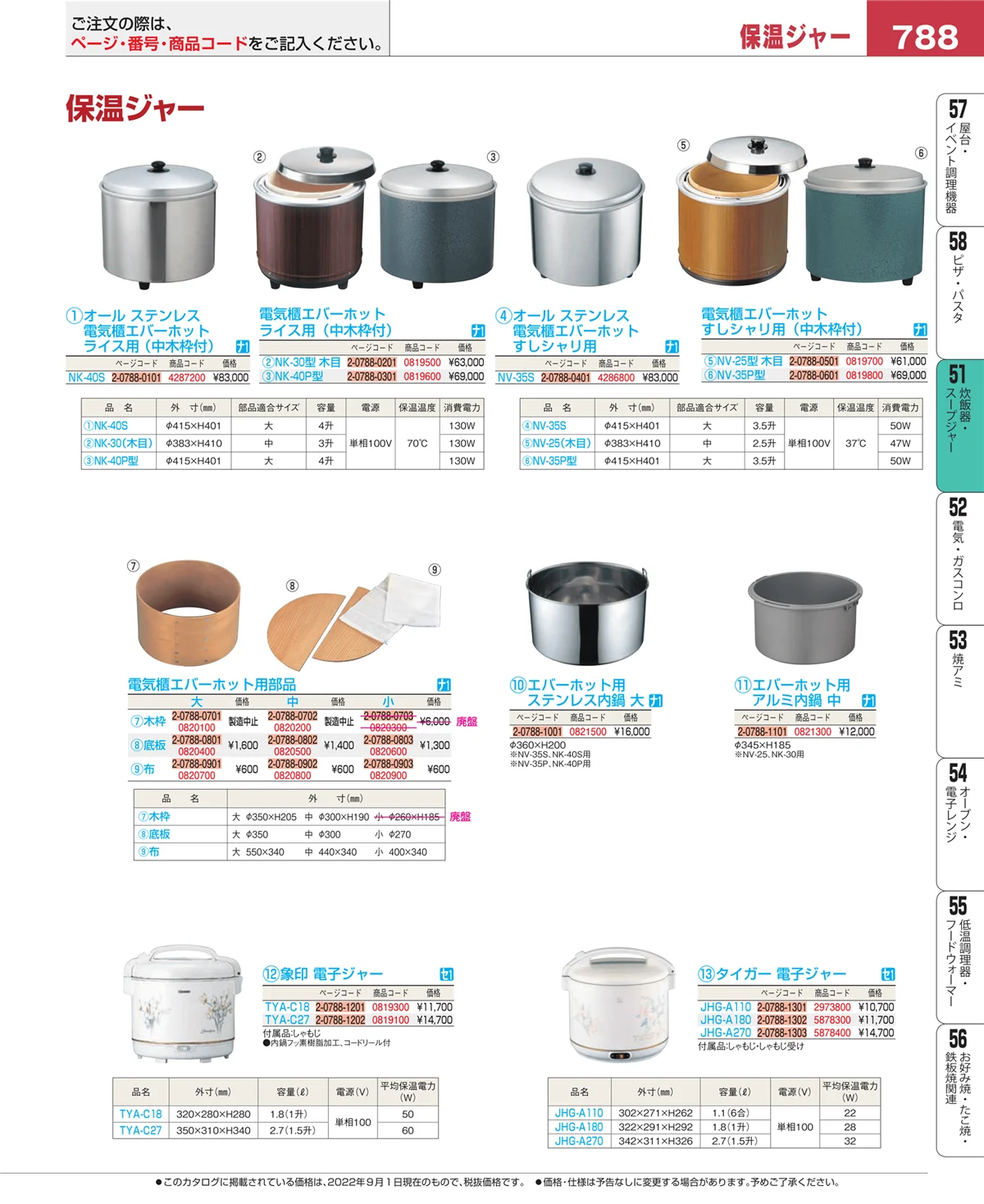 EBM業務用厨房用品カタログvol.22・ページ番号788・濃度計 他