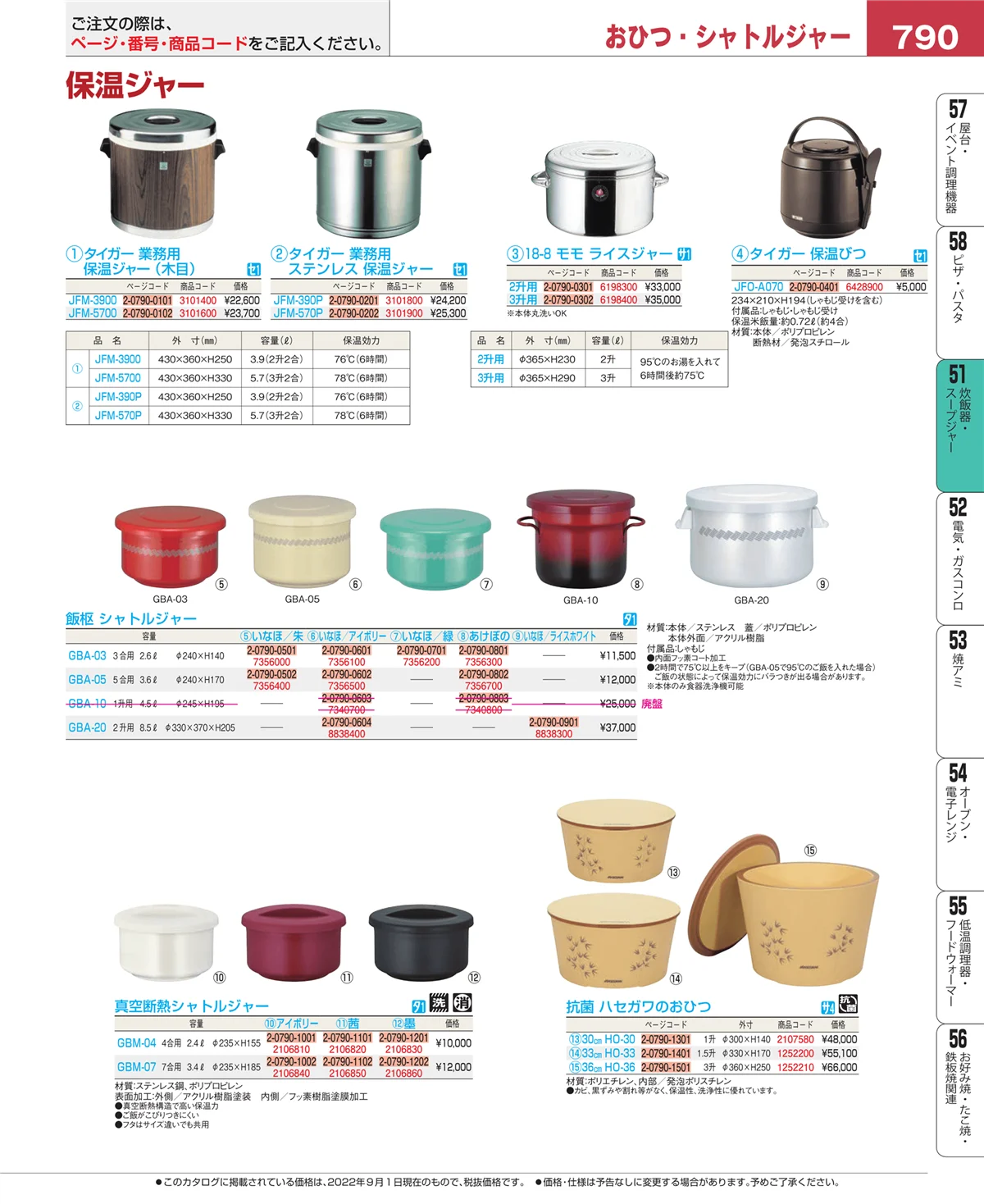 EBM業務用厨房用品カタログvol.22・ページ番号790・濃度計 他