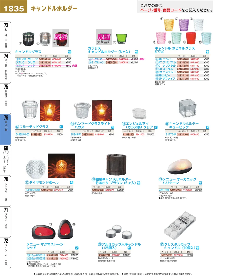 料理演出用品 ページ1835