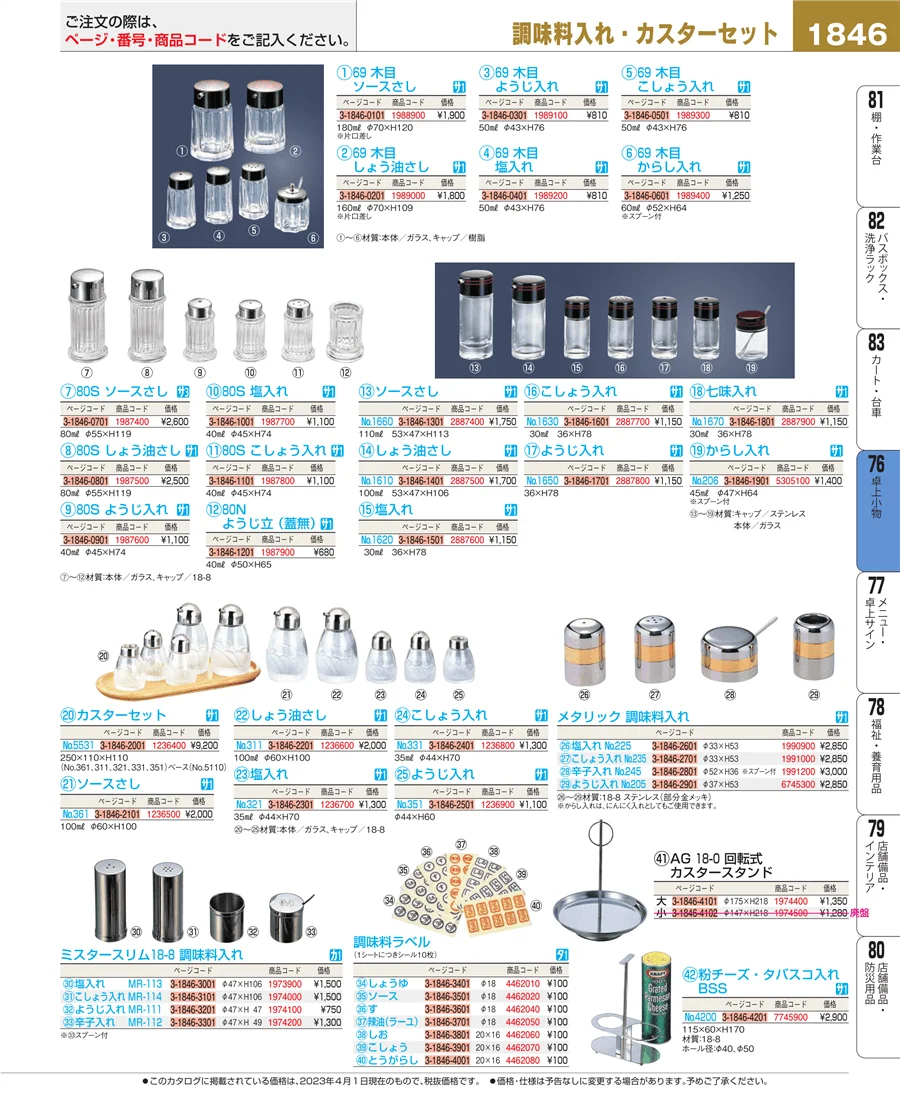 料理演出用品 ページ1846