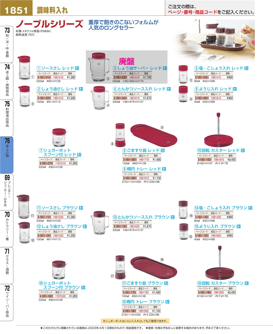 料理演出用品 ページ1851