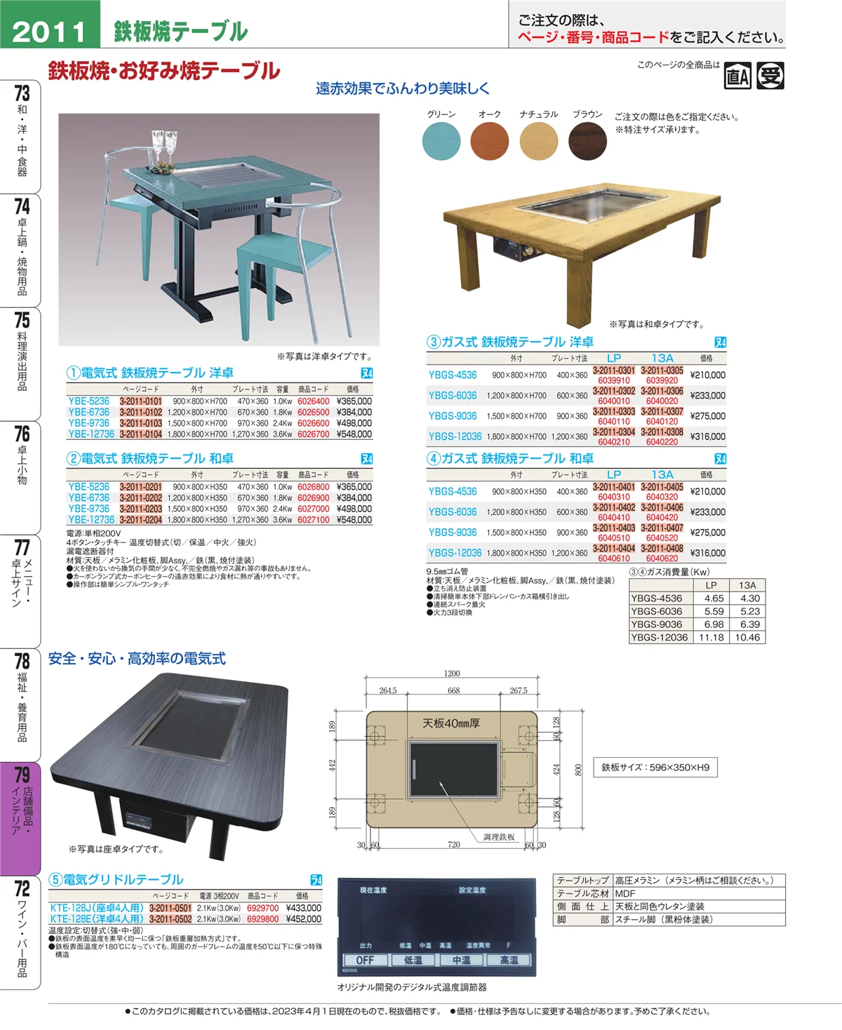 EBM業務用厨房用品カタログvol.23・ページ番号2011・福祉・養育用品